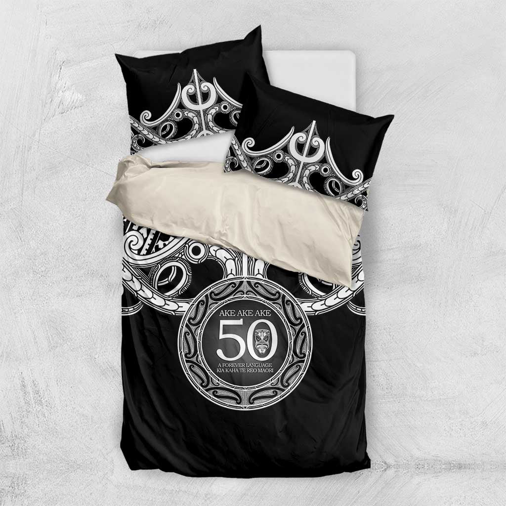 Kia Kaha Te Reo Maori New Zealand Bedding Set 50th Anniversary Ake Ake Ake - Polynesian Pride