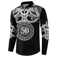 Kia Kaha Te Reo Maori New Zealand Button Sweatshirt 50th Anniversary Ake Ake Ake LT14 - Polynesian Pride