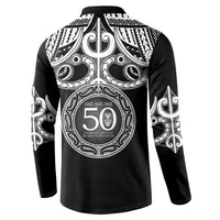 Kia Kaha Te Reo Maori New Zealand Button Sweatshirt 50th Anniversary Ake Ake Ake LT14 - Polynesian Pride