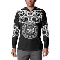 Kia Kaha Te Reo Maori New Zealand Button Sweatshirt 50th Anniversary Ake Ake Ake LT14 - Polynesian Pride