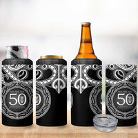 Kia Kaha Te Reo Maori New Zealand 4 in 1 Can Cooler Tumbler 50th Anniversary Ake Ake Ake LT14 - Polynesian Pride