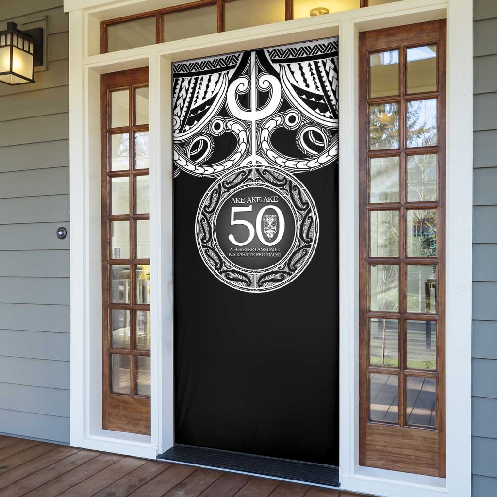 Kia Kaha Te Reo Maori New Zealand Door Cover 50th Anniversary Ake Ake Ake LT14 - Polynesian Pride