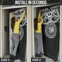 Kia Kaha Te Reo Maori New Zealand Door Cover 50th Anniversary Ake Ake Ake LT14 - Polynesian Pride