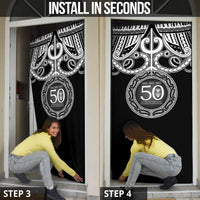 Kia Kaha Te Reo Maori New Zealand Door Cover 50th Anniversary Ake Ake Ake LT14 - Polynesian Pride