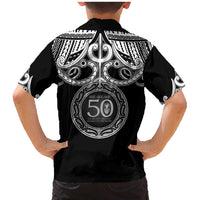 Kia Kaha Te Reo Maori New Zealand Family Matching Mermaid Dress and Hawaiian Shirt 50th Anniversary Ake Ake Ake LT14 - Polynesian Pride