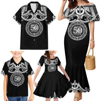 Kia Kaha Te Reo Maori New Zealand Family Matching Mermaid Dress and Hawaiian Shirt 50th Anniversary Ake Ake Ake LT14 - Polynesian Pride