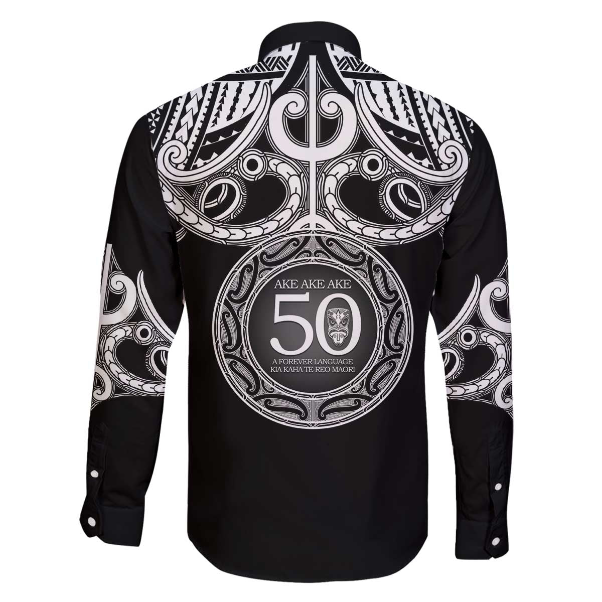 Kia Kaha Te Reo Maori New Zealand Family Matching Off The Shoulder Long Sleeve Dress and Hawaiian Shirt 50th Anniversary Ake Ake Ake LT14 - Polynesian Pride