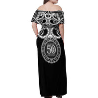 Kia Kaha Te Reo Maori New Zealand Family Matching Off Shoulder Maxi Dress and Hawaiian Shirt 50th Anniversary Ake Ake Ake LT14 - Polynesian Pride