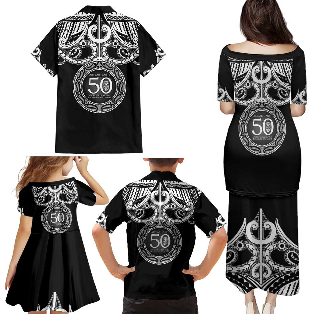 Kia Kaha Te Reo Maori New Zealand Family Matching Puletasi and Hawaiian Shirt 50th Anniversary Ake Ake Ake LT14 - Polynesian Pride