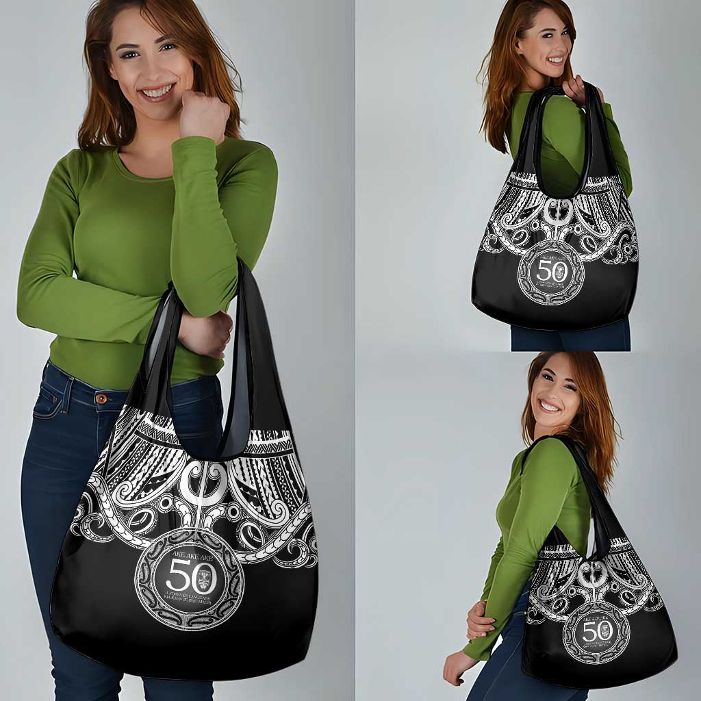 Kia Kaha Te Reo Maori New Zealand Grocery Bag 50th Anniversary Ake Ake Ake LT14 - Polynesian Pride