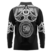 Kia Kaha Te Reo Maori New Zealand Long Sleeve Polo Shirt 50th Anniversary Ake Ake Ake LT14 - Polynesian Pride