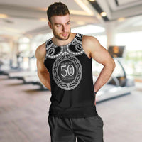 Kia Kaha Te Reo Maori New Zealand Men Tank Top 50th Anniversary Ake Ake Ake LT14 Black - Polynesian Pride