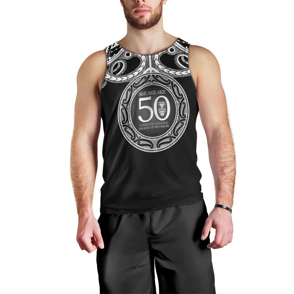 Kia Kaha Te Reo Maori New Zealand Men Tank Top 50th Anniversary Ake Ake Ake LT14 - Polynesian Pride