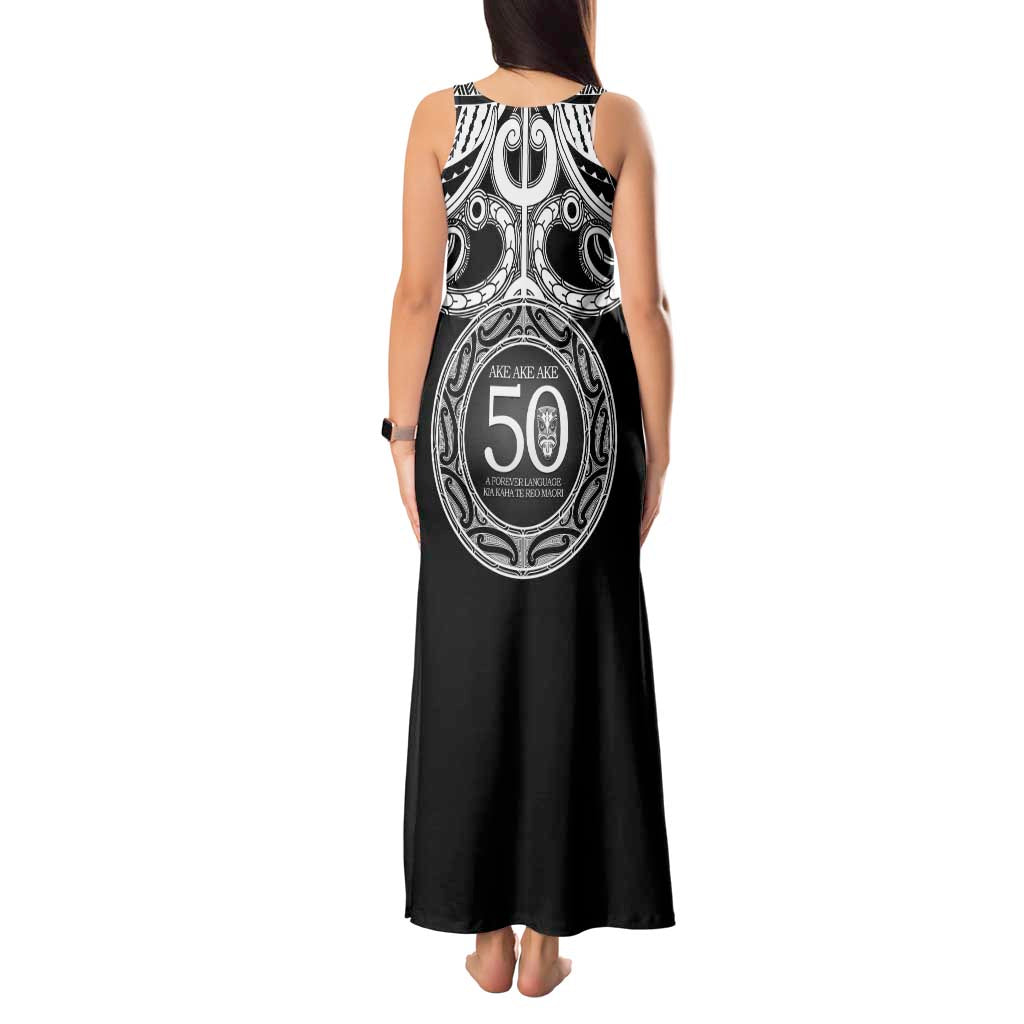 Kia Kaha Te Reo Maori New Zealand Tank Maxi Dress 50th Anniversary Ake Ake Ake LT14 - Polynesian Pride