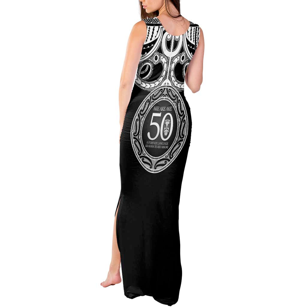 Kia Kaha Te Reo Maori New Zealand Tank Maxi Dress 50th Anniversary Ake Ake Ake LT14 - Polynesian Pride