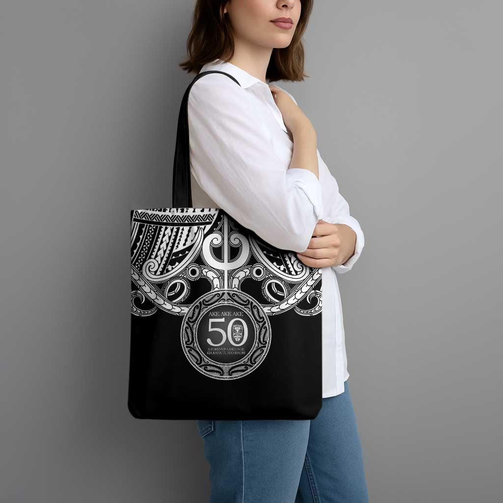 Kia Kaha Te Reo Maori New Zealand Tote Bag 50th Anniversary Ake Ake Ake LT14 - Polynesian Pride