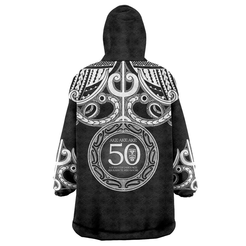 Kia Kaha Te Reo Maori New Zealand Wearable Blanket Hoodie 50th Anniversary Ake Ake Ake LT14 - Polynesian Pride