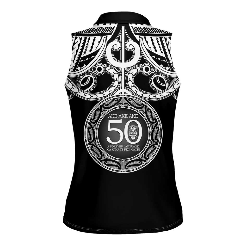Kia Kaha Te Reo Maori New Zealand Women Sleeveless Polo Shirt 50th Anniversary Ake Ake Ake LT14 - Polynesian Pride
