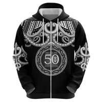 Kia Kaha Te Reo Maori New Zealand Zip Hoodie 50th Anniversary Ake Ake Ake LT14 - Polynesian Pride