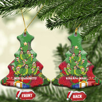 Kakapo New Zealand Christmas Ceramic Ornament Meri Kirihimete Pohutukawa - Green Color LT14 Christmas Tree Green - Polynesian Pride