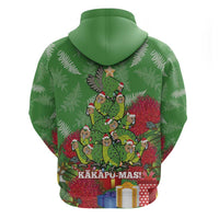 Kakapo New Zealand Christmas Hoodie Meri Kirihimete Pohutukawa - Green Color LT14 - Polynesian Pride