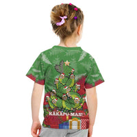 Kakapo New Zealand Christmas Kid T Shirt Meri Kirihimete Pohutukawa - Green Color LT14 - Polynesian Pride