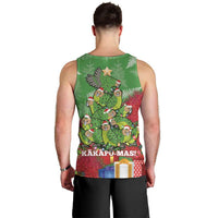 Kakapo New Zealand Christmas Men Tank Top Meri Kirihimete Pohutukawa - Green Color LT14 - Polynesian Pride