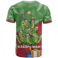Kakapo New Zealand Christmas T Shirt Meri Kirihimete Pohutukawa - Green Color LT14 - Polynesian Pride