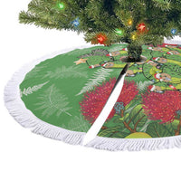 Kakapo New Zealand Christmas Tree Skirt Meri Kirihimete Pohutukawa - Green Color LT14 - Polynesian Pride