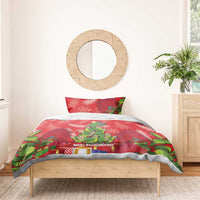 Kakapo New Zealand Christmas Bedding Set Meri Kirihimete Pohutukawa - Red Color LT14 - Polynesian Pride