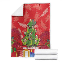 Kakapo New Zealand Christmas Blanket Meri Kirihimete Pohutukawa - Red Color LT14 - Polynesian Pride