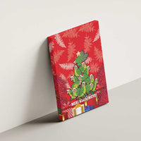 Kakapo New Zealand Christmas Canvas Wall Art Meri Kirihimete Pohutukawa - Red Color LT14 - Polynesian Pride