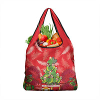 Kakapo New Zealand Christmas Grocery Bag Meri Kirihimete Pohutukawa - Red Color LT14 1-pack One Size Red - Polynesian Pride