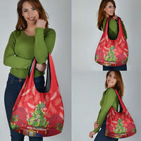 Kakapo New Zealand Christmas Grocery Bag Meri Kirihimete Pohutukawa - Red Color LT14 - Polynesian Pride