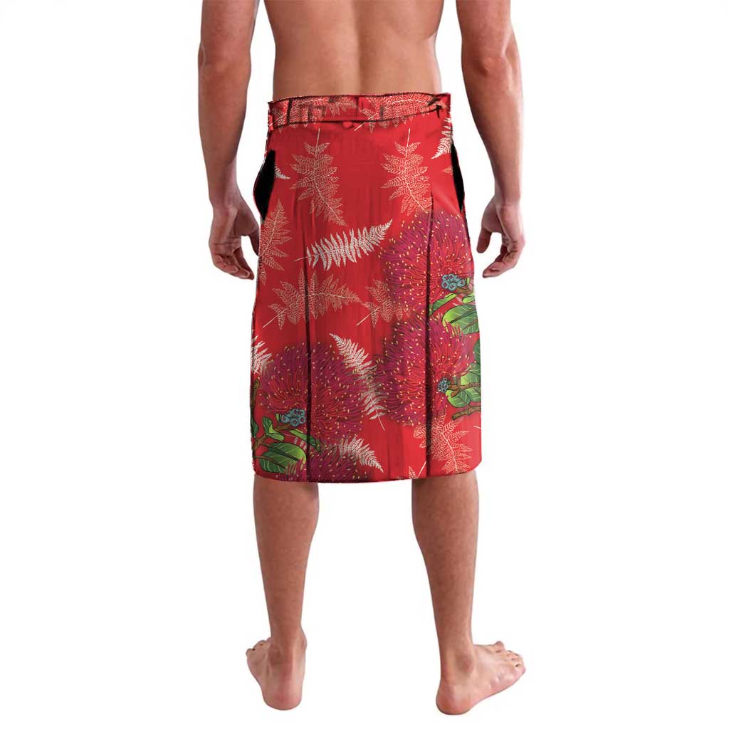 Kakapo New Zealand Christmas Lavalava Meri Kirihimete Pohutukawa - Red Color LT14 - Polynesian Pride