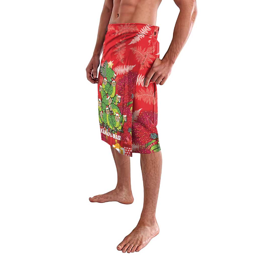 Kakapo New Zealand Christmas Lavalava Meri Kirihimete Pohutukawa - Red Color LT14 - Polynesian Pride