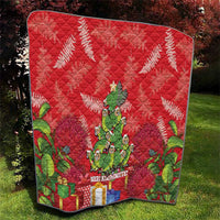 Kakapo New Zealand Christmas Quilt Meri Kirihimete Pohutukawa - Red Color LT14 - Polynesian Pride