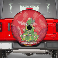 Kakapo New Zealand Christmas Spare Tire Cover Meri Kirihimete Pohutukawa - Red Color LT14 - Polynesian Pride
