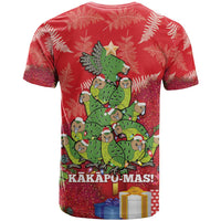 Kakapo New Zealand Christmas T Shirt Meri Kirihimete Pohutukawa - Red Color LT14 - Polynesian Pride