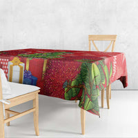 Kakapo New Zealand Christmas Tablecloth Meri Kirihimete Pohutukawa - Red Color LT14 - Polynesian Pride
