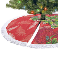 Kakapo New Zealand Christmas Tree Skirt Meri Kirihimete Pohutukawa - Red Color LT14 - Polynesian Pride