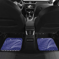 Kiwi New Zealand Christmas Car Mats Meri Kirihimete Silver Fern - Blue Color LT14 Set 2pcs - Back Blue - Polynesian Pride