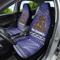 Kiwi New Zealand Christmas Car Seat Cover Meri Kirihimete Silver Fern - Blue Color LT14 - Polynesian Pride