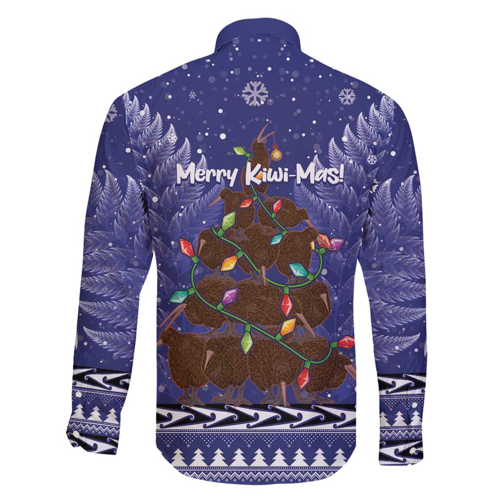 Kiwi New Zealand Christmas Family Matching Puletasi and Hawaiian Shirt Meri Kirihimete Silver Fern - Blue Color LT14 - Polynesian Pride