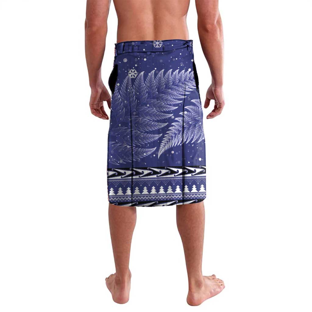 Kiwi New Zealand Christmas Lavalava Meri Kirihimete Silver Fern - Blue Color LT14 - Polynesian Pride