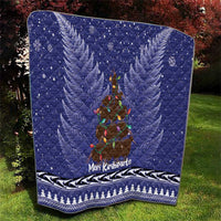 Kiwi New Zealand Christmas Quilt Meri Kirihimete Silver Fern - Blue Color LT14 - Polynesian Pride