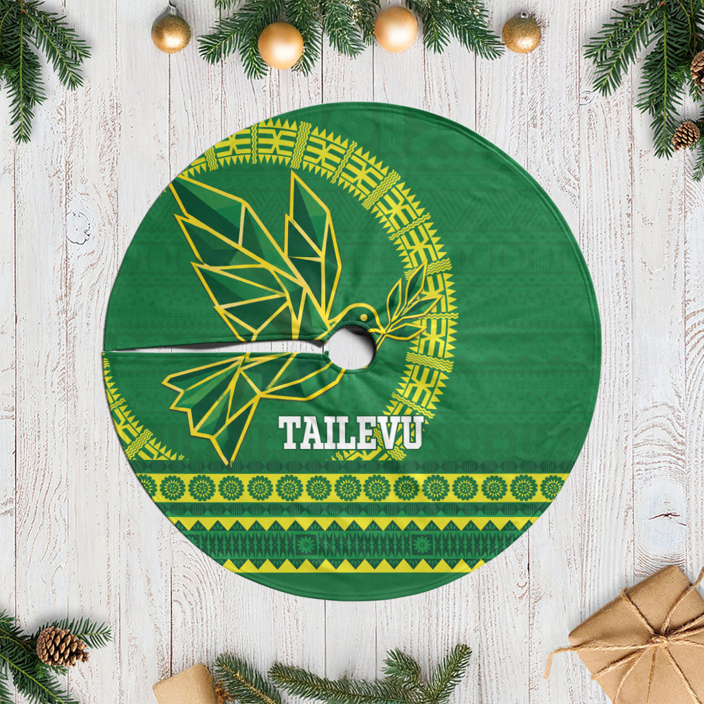 Fiji Tailevu Rugby Tree Skirt Go Dove Nation Fijian Tapa LT14 Casual Green - Polynesian Pride