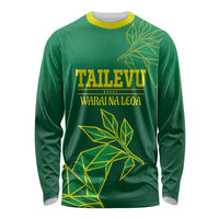Fiji Tailevu Rugby Custom Long Sleeve Shirt Warai Na Leqa LT14 Unisex Green - Polynesian Pride