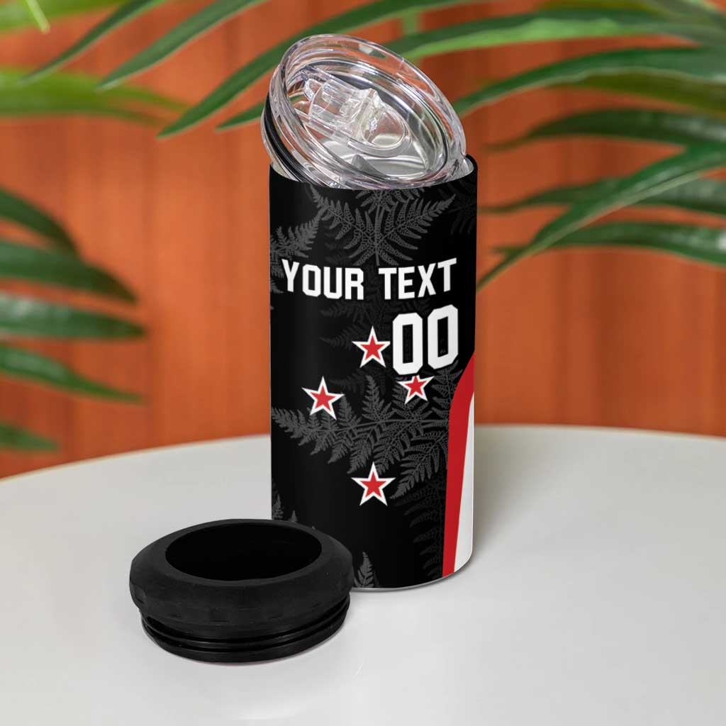 Personalised New Zealand Silver Fern Softball 4 in 1 Can Cooler Tumbler Go Aotearoa LT14 - Polynesian Pride