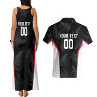 Custom New Zealand Silver Fern Softball Couples Matching Tank Maxi Dress and Hawaiian Shirt Go Aotearoa LT14 - Polynesian Pride